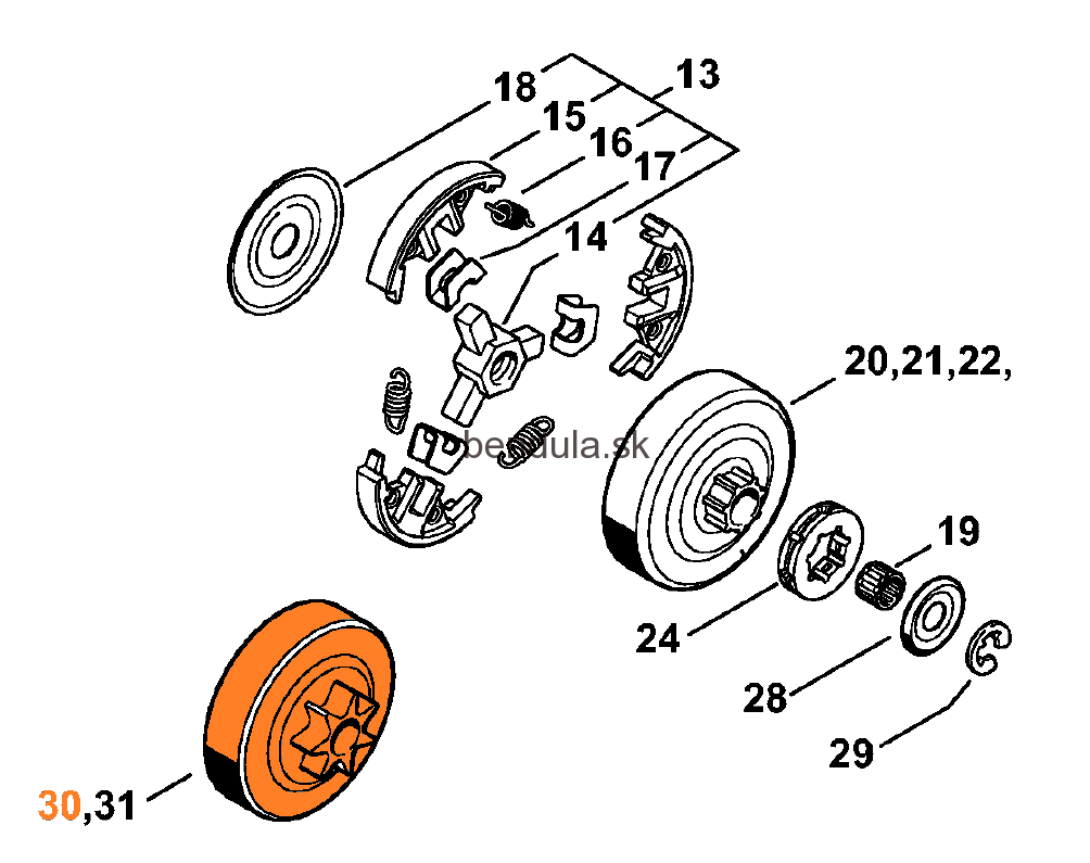 lánckerék MS 261