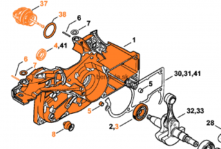 forgattyúsház MS 261- ventilátoroldal